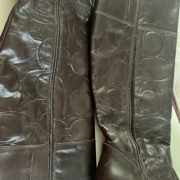 Coach Leather Tall Boots - Picture 6 of 7